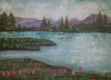 Peinture intitulée "Summer's Shimmer" par Artistry By Ajanta, Œuvre d'art originale