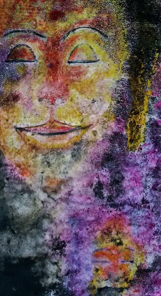 Peinture intitulée "bouddha" par Francisco Mendes, Œuvre d'art originale, Pastel