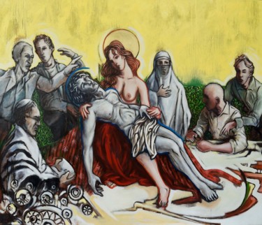 Peinture intitulée "PIETA" par Pascal Buffard, Œuvre d'art originale