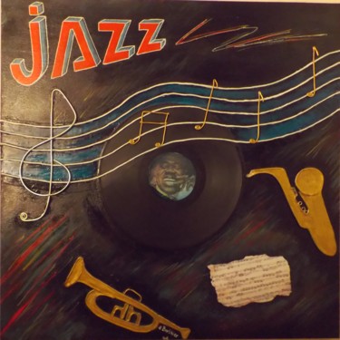 quand-le-jazz-est-la.jpg Peinture intitulée "quand-le-jazz-est-l…" par Alain Berthier, Œuvre d'art originale, Acrylique