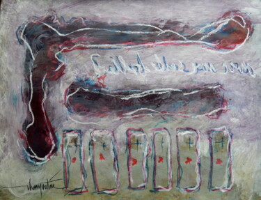 Peinture intitulée "acryl-sur-papier-av…" par Chamartin, Œuvre d'art originale