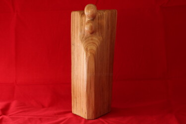Sculpture intitulée "Couple chêne implia…" par Max Bernard, Œuvre d'art originale, Bois