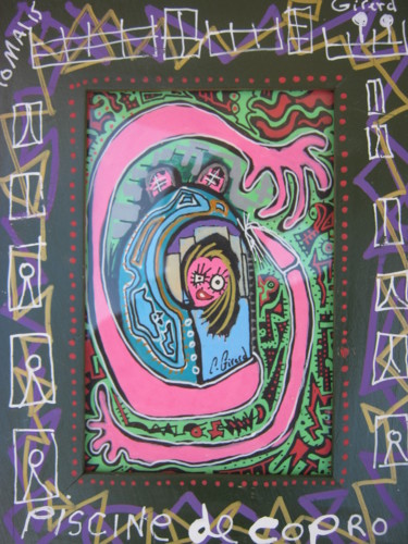 Peinture intitulée "femme au bord de la…" par Girerd Christophe, Œuvre d'art originale, Marqueur