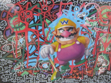 Peinture intitulée "MARIO GOLF" par Girerd Christophe, Œuvre d'art originale, Crayon