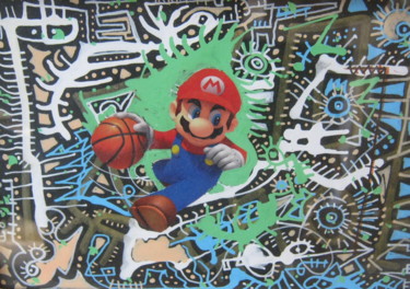 Peinture intitulée "MARIO BASKET" par Girerd Christophe, Œuvre d'art originale, Acrylique