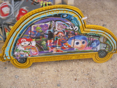 Peinture intitulée "LA 2 CV DE MADAME" par Girerd Christophe, Œuvre d'art originale, Acrylique