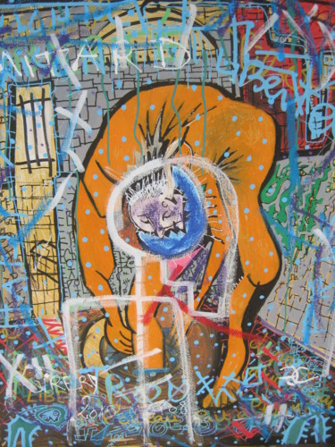 Peinture intitulée "le mitard ou solitu…" par Girerd Christophe, Œuvre d'art originale, Acrylique