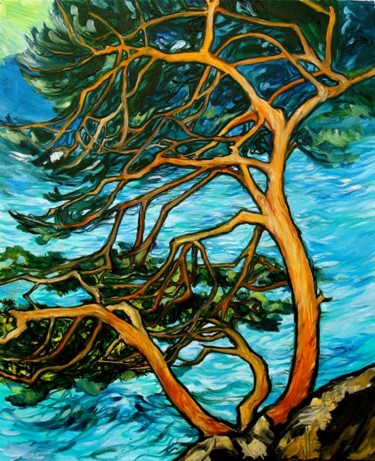 Painting titled "Cassis" by Etzi, Original Artwork