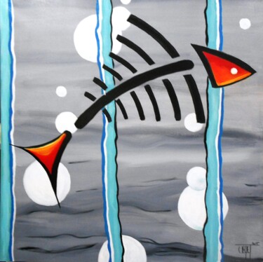 Peinture intitulée "La daurade" par Claude Degret, Œuvre d'art originale, Acrylique