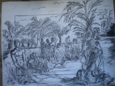 Dessin intitulée "dscn1930-2.jpg" par Herve Yann Dubois, Œuvre d'art originale, Fusain