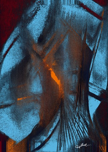 Arts numériques intitulée "Feu interieur" par Gipéhel, Œuvre d'art originale, Peinture numérique