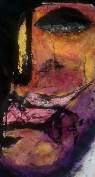 bouddha. Peinture intitulée "bouddha." par Francisco Mendes, Œuvre d'art originale, Pastel
