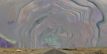 数字艺术 标题为“Route Départemental…” 由Max Parisot Du Lyaumont, 原创艺术品, 数字油画 安装在铝上