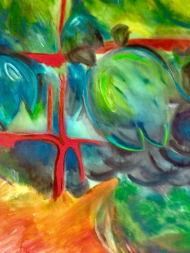 Peinture intitulée "ARBRE D'EDEN" par Béatrice Marty, Œuvre d'art originale, Acrylique Monté sur Plexiglas