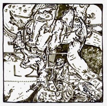 Comme je ne t'ai jamais vue. 12.07 Dessin intitulée "Comme je ne t'ai ja…" par Jean-Bernard Fenouillas, Œuvre d'art originale, Encre