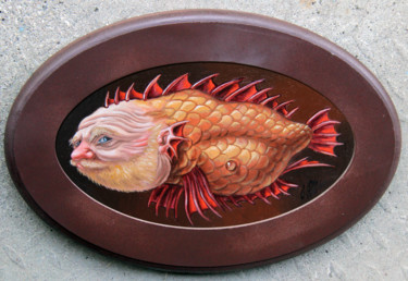 Painting titled "Vobl fish." by Victor Molev, Original Artwork, Oil