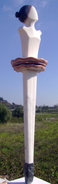 Scultura intitolato "Bailarina III" da Nicolau Campos, Opera d'arte originale, Pietra