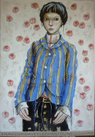 Peinture intitulée "en accord avec le c…" par Catherine Cornec, Œuvre d'art originale, Huile