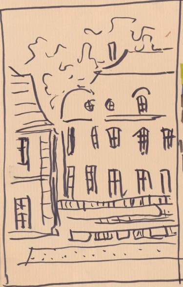 Drawing titled "Dampierre 7 -" by Jean-François Groisy, Original Artwork, Ink