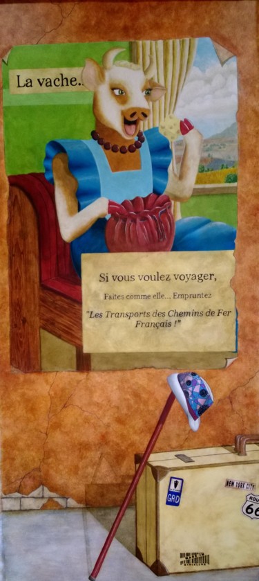 La Vache. Artisanat intitulée "La Vache." par Benoit !, Œuvre d'art originale