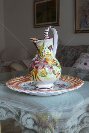 vaso-in-creta-ceramica-dei-castelli-l-aquila-2.jpg Artigianato intitolato "vaso-in-creta-ceram…" da Bruno, Opera d'arte originale