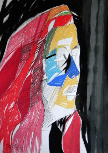 Pittura intitolato "Portrait de Luana G…" da Gabriele Donelli, Opera d'arte originale, Acrilico