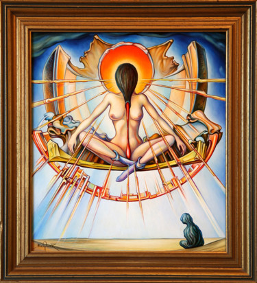 Peinture intitulée "La soeur de Narcisse" par Jean-Pierre Burquier, Œuvre d'art originale, Huile