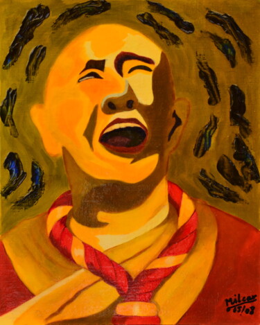Peinture intitulée "Chante, chante" par François Milcar, Œuvre d'art originale, Huile