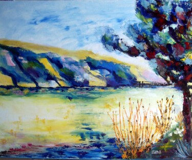 Peinture intitulée "bernkastel-kus-II-h…" par Eliette Gaurin, Œuvre d'art originale, Huile
