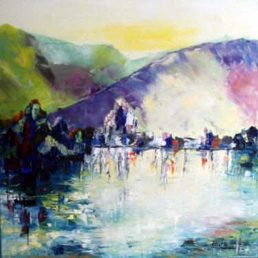 Peinture intitulée "bernkastel-kus III-…" par Eliette Gaurin, Œuvre d'art originale, Huile