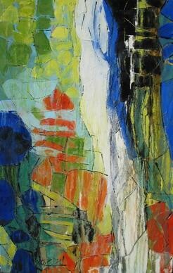「Medium waterfall」というタイトルの絵画 B.Piattiによって, オリジナルのアートワーク, オイル