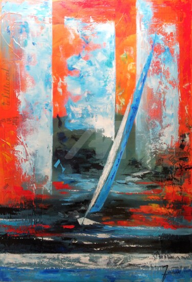 Peinture intitulée "le-littoral" par Edith Verdickt, Œuvre d'art originale, Acrylique