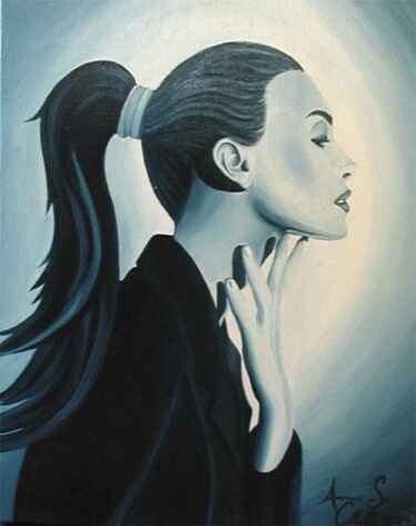 Peinture intitulée "Indigo 2" par Ann'Soco, Œuvre d'art originale, Acrylique