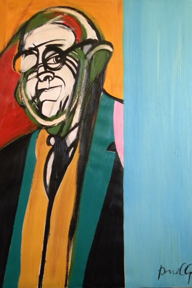 Pittura intitolato "Retrato de Giorgio…" da Gabriele Donelli, Opera d'arte originale, Olio