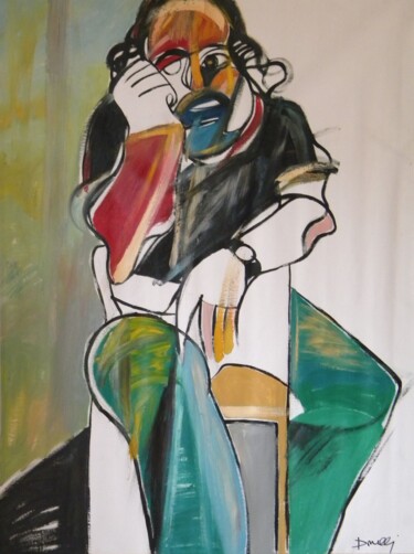 Pittura intitolato "Autoportrait" da Gabriele Donelli, Opera d'arte originale, Olio