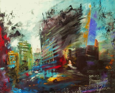 Peinture intitulée "La Colombe et la Vi…" par Edith Verdickt, Œuvre d'art originale, Acrylique