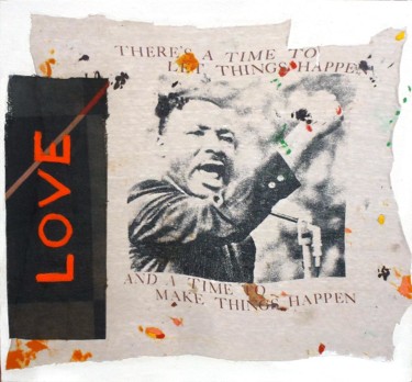 Peinture intitulée "Love - 2014 Paris" par Thibaud Grand, Œuvre d'art originale, Acrylique