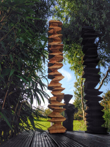 ROLA 14 Skulptur mit dem Titel "ROLA 14" von Sylvio Eisl, Original-Kunstwerk, Holz