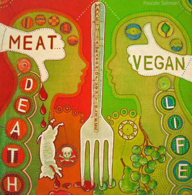 제목이 "Life or death"인 미술작품 Pascale Salmon로, 원작, 아크릴