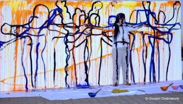 Photographie intitulée "Performing Art!" par Goutam Chakraborty, Œuvre d'art originale