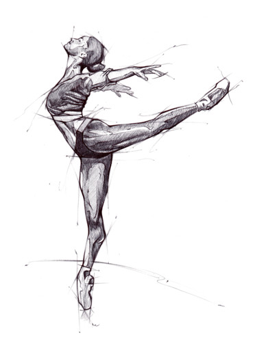 Disegno intitolato "Misty.jpg" da Paolo Luino, Opera d'arte originale, Biro