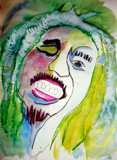 Drawing titled "Bob Marley" by Mysane, Original Artwork, Ink