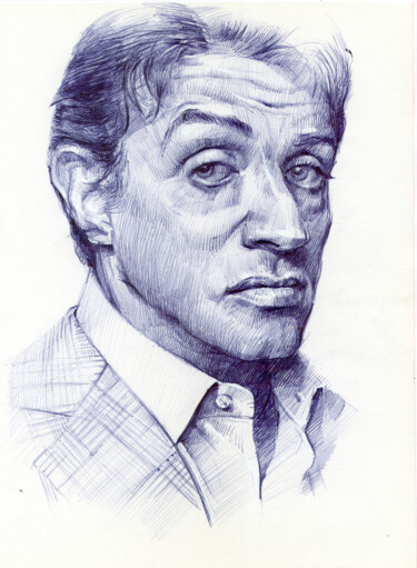Disegno intitolato "Sylvester Gardenzio…" da Vasyl Kovach, Opera d'arte originale, Biro