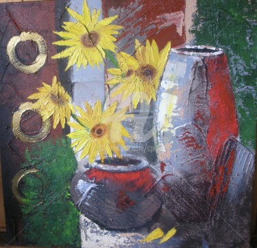 Peinture intitulée "Tournesols - Sunflo…" par Colette Pennarun, Œuvre d'art originale