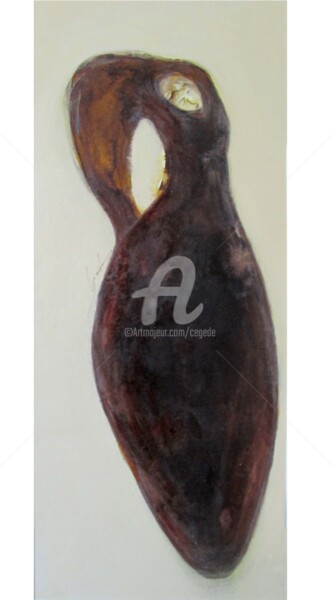 Painting titled "eau dormante" by Cegede, Original Artwork, Acrylic
