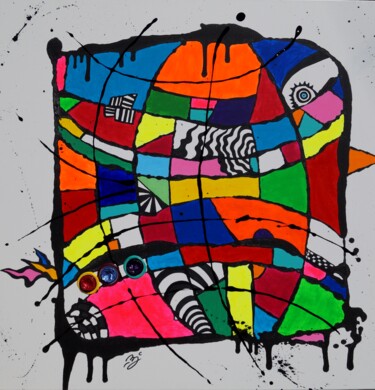 Peinture intitulée "Quetzal" par Johanna Meunier, Œuvre d'art originale, Acrylique Monté sur Châssis en bois