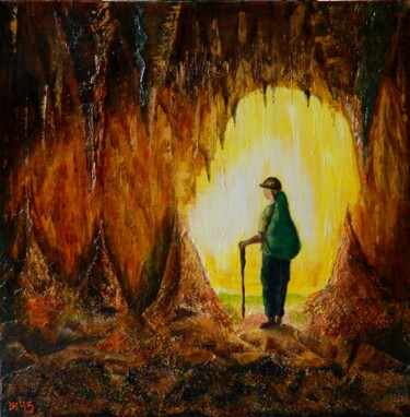 La Grotte Картина под названием "La Grotte" - Michael Jiliak, Подлинное произведение искусства, Масло