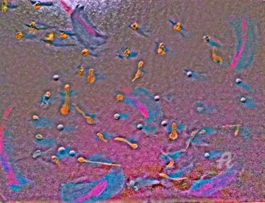 Painting titled "Abstract 34" by Michela Curtis, Original Artwork, Acrylic