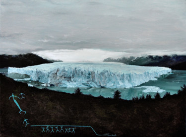 Perito Moreno (Save the beauty n° 2) 绘画 标题为“Perito Moreno (Save…” 由Christian Girault, 原创艺术品, 油 安装在木质担架架上