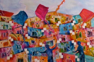 Peinture intitulée "SIMPLICIDADE" par Eliana Carvalho, Œuvre d'art originale, Huile Monté sur Châssis en bois